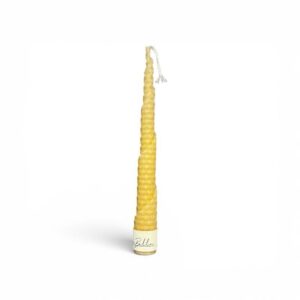 Vela natural de cera en cono